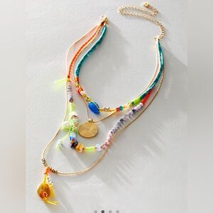 Free People My Magic Layered Necklace Ariana Ost Gold Color NWT $48